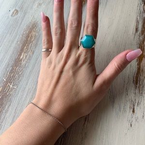 925 Peruvian Amazonite Ring + 2 gifts